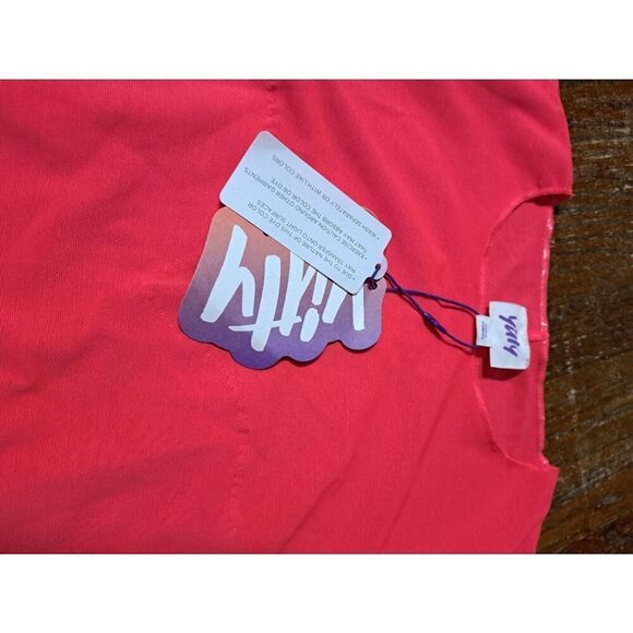 New XL Fabletics Yitty Neon Pus*y Pink Mesh Me Smoothing Sleeved Thong Bodysuit - Picture 9 of 10